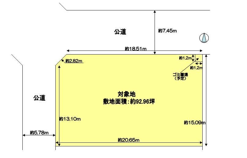 Compartment figure. Land price 47,100,000 yen, Land area 307.33 sq m