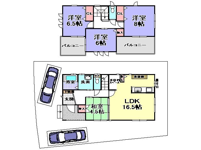 Floor plan. 28.8 million yen, 4LDK, Land area 151.12 sq m , Building area 101.87 sq m