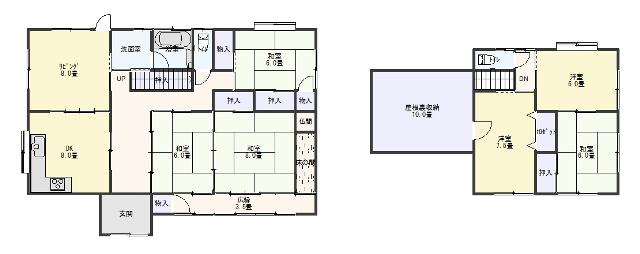 Floor plan. 43,800,000 yen, 6LDK + S (storeroom), Land area 423.6 sq m , Those of you considering building area 184.18 sq m 2 family house, Once please see. 