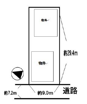 Compartment figure. Land price 24.5 million yen, Land area 270.19 sq m