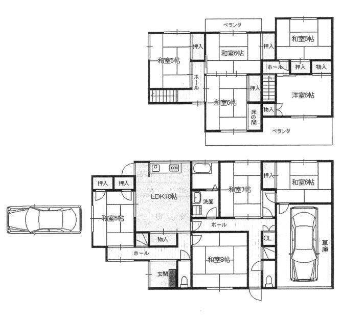 Floor plan. 20.8 million yen, 9LDK, Land area 172.85 sq m , Building area 184.66 sq m
