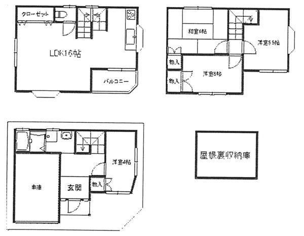 Floor plan. 18.5 million yen, 4LDK, Land area 50.01 sq m , Building area 96.98 sq m