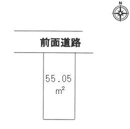 Compartment figure. Land price 3.2 million yen, Land area 55.05 sq m