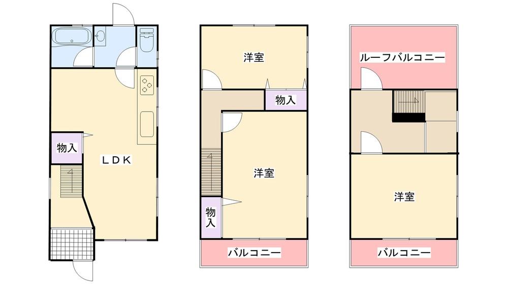 Floor plan. 14.8 million yen, 3LDK, Land area 50.08 sq m , Building area 77.77 sq m