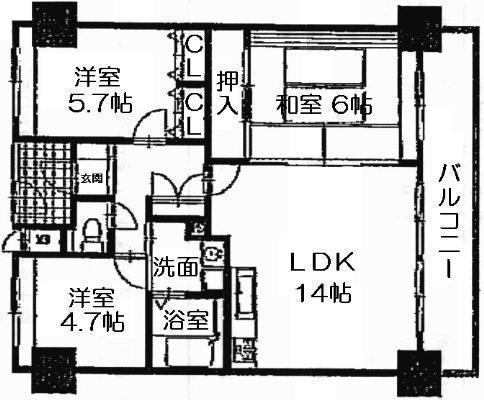 Floor plan. 3LDK, Price 10.8 million yen, Occupied area 69.66 sq m , Balcony area 11.42 sq m