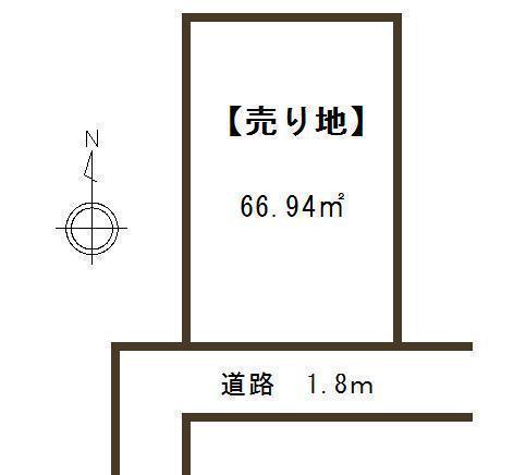 Compartment figure. Land price 8 million yen, You must be a set back when you build a new land area 66.94 sq m building
