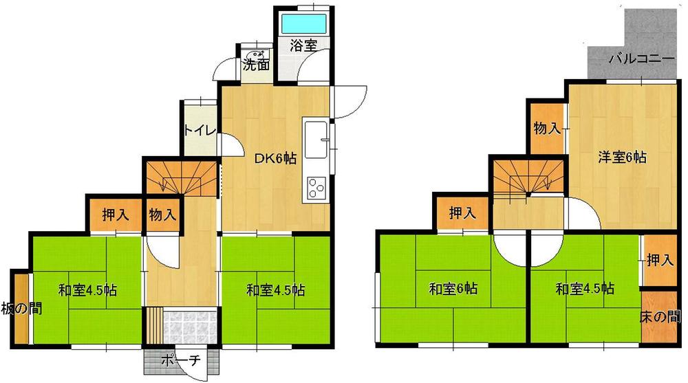 Floor plan. 9.2 million yen, 5DK, Land area 70.12 sq m , Building area 70.65 sq m