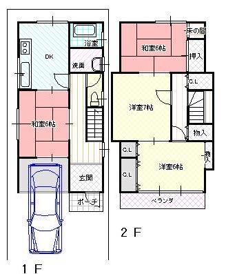 Floor plan. 16,950,000 yen, 4DK, Land area 78.96 sq m , Building area 79.95 sq m