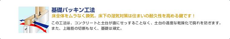 Construction ・ Construction method ・ specification. It holds the strength of the concrete foundation and the floor ventilation.