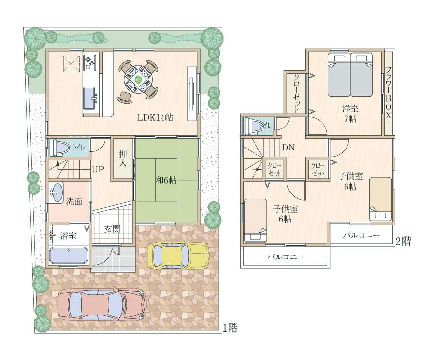 Floor plan. (A No. land), Price 32,800,000 yen, 4LDK, Land area 100 sq m , Building area 94.22 sq m