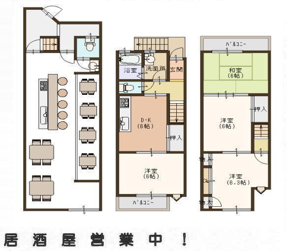 Floor plan. 21,800,000 yen, 4DK + S (storeroom), Land area 59.35 sq m , It is a building area of ​​106.86 sq m store mortgage