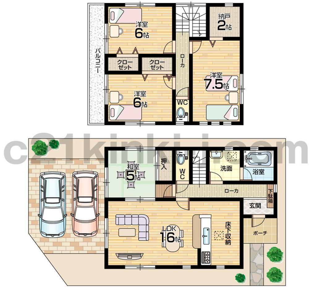 Floor plan. (No. 4 locations), Price 24 million yen, 4DK+S, Land area 110.01 sq m , Building area 96.39 sq m
