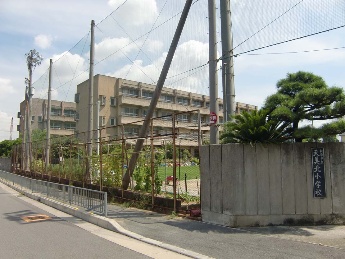 Primary school. Matsubara Municipal Amamikita to elementary school (elementary school) 418m