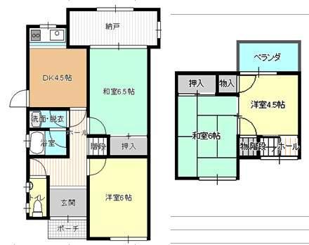 Floor plan. 5.8 million yen, 4DK + S (storeroom), Land area 80.37 sq m , Building area 66.27 sq m