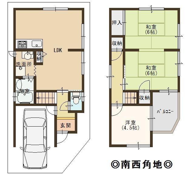Floor plan. 10.8 million yen, 3LDK, Land area 56.94 sq m , Building area 72.29 sq m