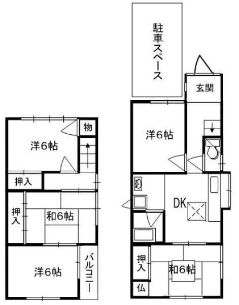 Floor plan. 13.8 million yen, 5DK, Land area 77.22 sq m , Building area 83.63 sq m