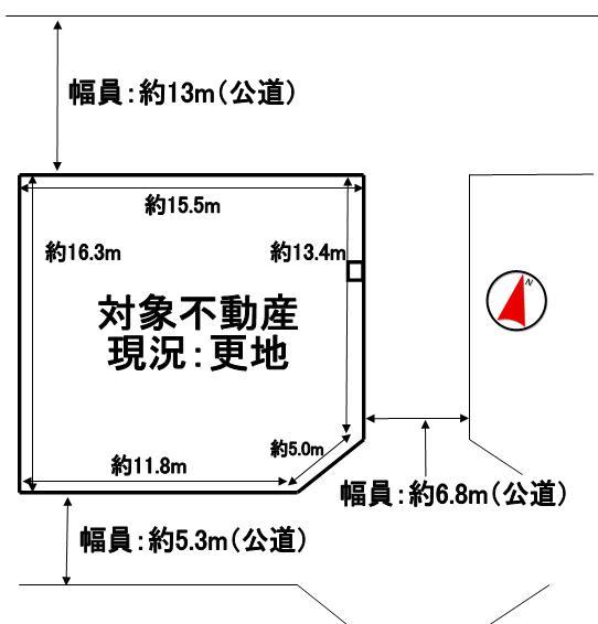 Compartment figure. Land price 9.8 million yen, Land area 255.85 sq m