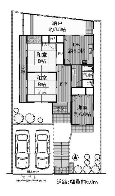 Floor plan. 43,800,000 yen, 3DK + S (storeroom), Land area 257.07 sq m , Building area 121.88 sq m