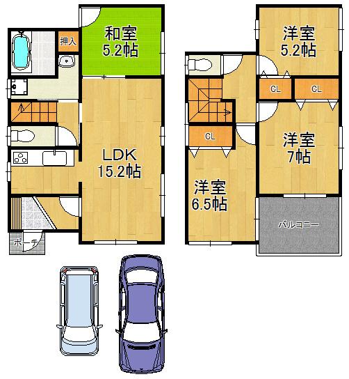 Floor plan. 36,300,000 yen, 4LDK, Land area 109.03 sq m , Spacious living space with a building area of 90.92 sq m all room storage space