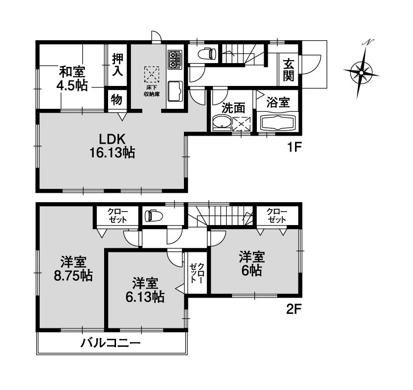 Floor plan. (15 Building), Price 33,800,000 yen, 4LDK, Land area 100.14 sq m , Building area 97.7 sq m
