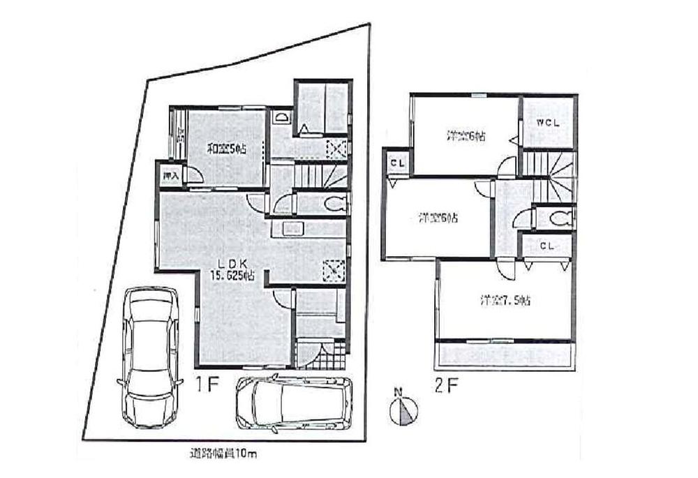 Floor plan. 34,300,000 yen, 4LDK, Land area 109.03 sq m , Building area 90.92 sq m ● 1 issue areas