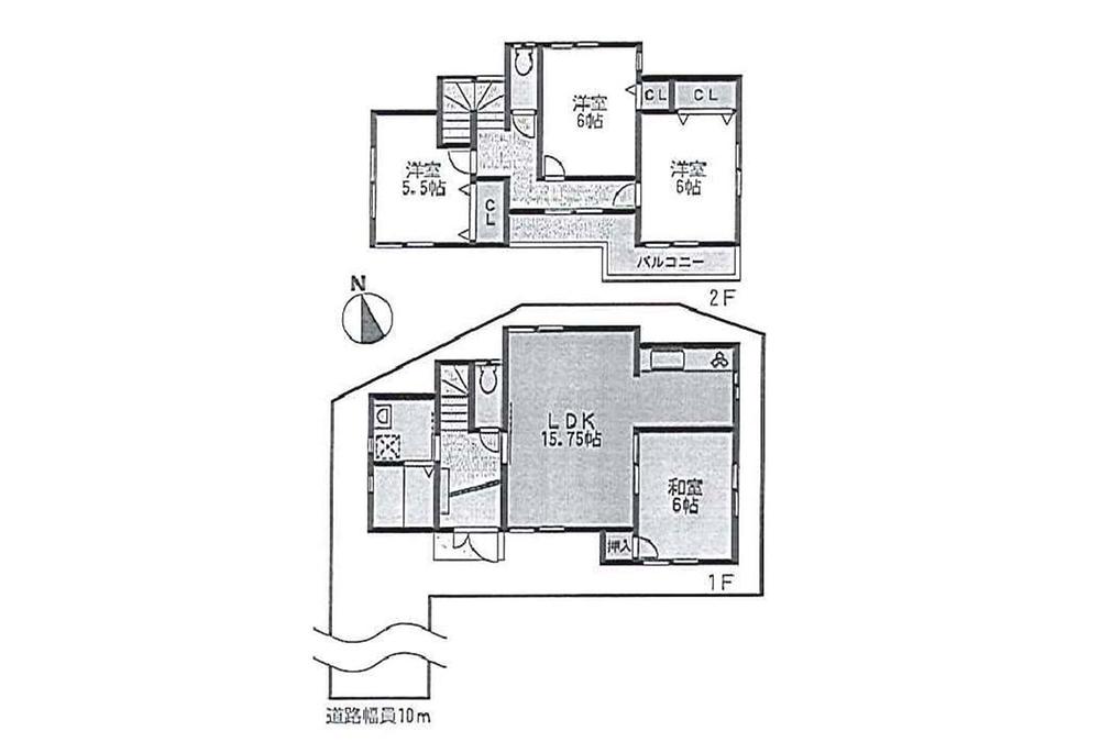 Floor plan. 34,300,000 yen, 4LDK, Land area 109.03 sq m , Building area 90.92 sq m ● 4 No. land