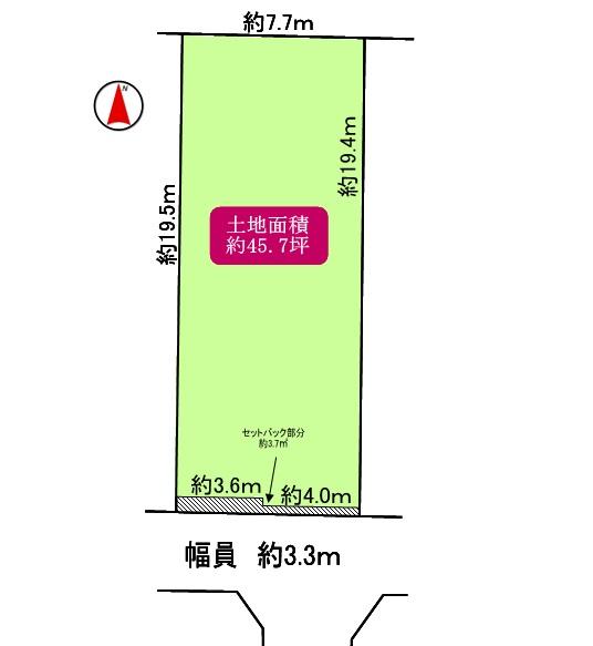 Compartment figure. Land price 35,900,000 yen, Land area 155 sq m