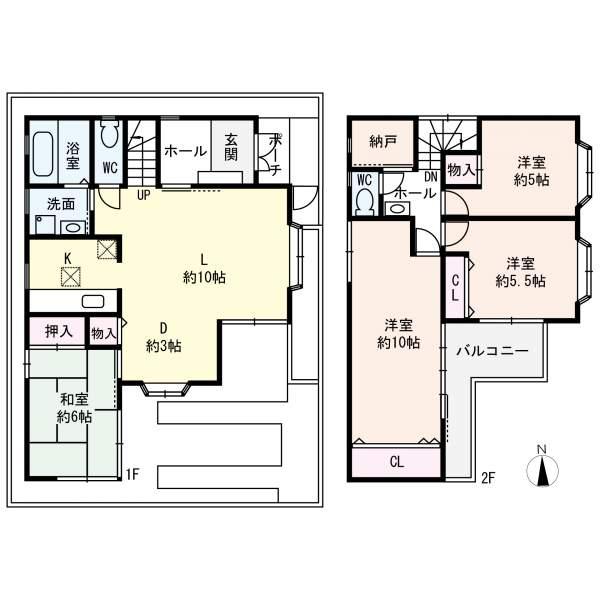 Floor plan. 24,800,000 yen, 4LDK+S, Land area 100.1 sq m , Building area 102.26 sq m