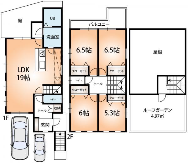 Other building plan example. Building plan: price 14000000 yen (tax included) Area 107.66m2