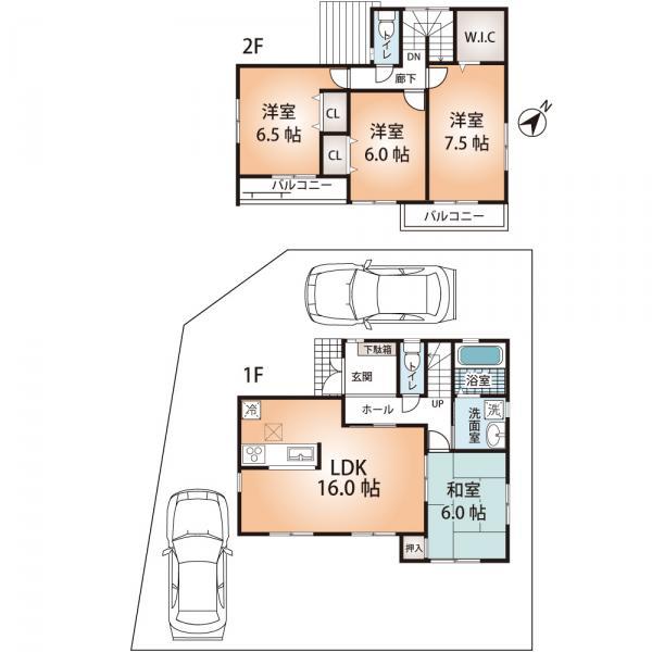 Floor plan. 25,800,000 yen, 4LDK, Land area 194.69 sq m , Building area 98.82 sq m