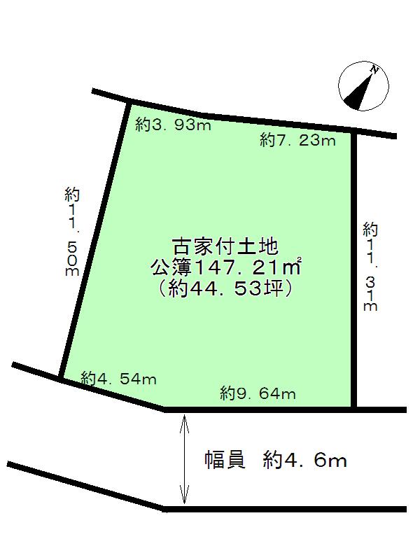 Compartment figure. Land price 33,800,000 yen, Land area 147.21 sq m