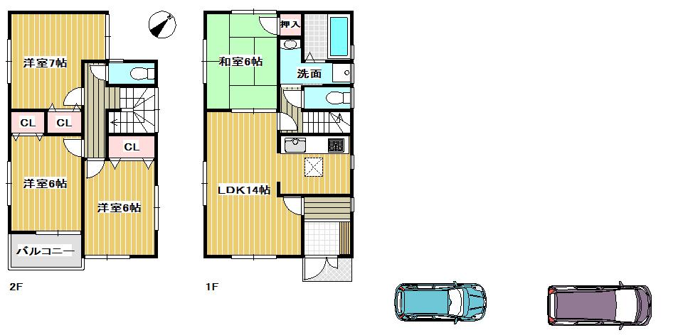 Floor plan. (No. 3 locations), Price 32,800,000 yen, 4LDK, Land area 118.4 sq m , Building area 91.53 sq m
