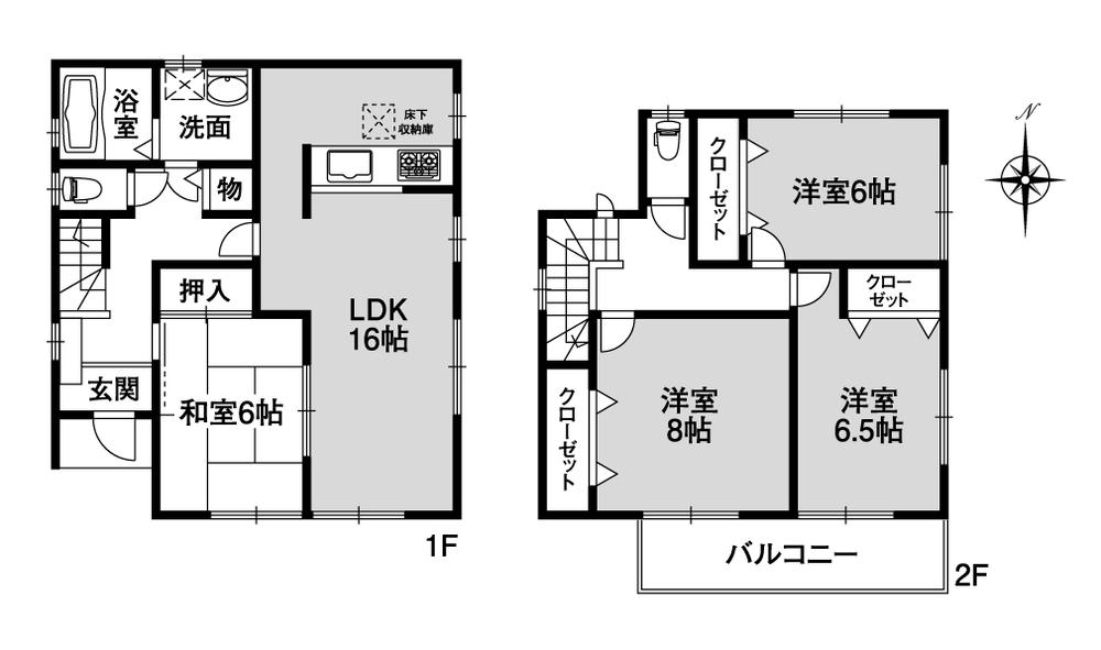 Floor plan. (4 Building), Price 33,800,000 yen, 4LDK, Land area 125.84 sq m , Building area 105.99 sq m