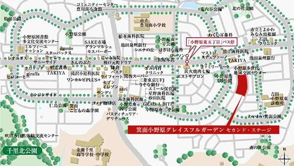 Local guide map. ※ Near the guide map