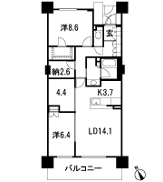 Floor: 2LDK + DEN + N, the occupied area: 88.91 sq m, Price: 28.6 million yen