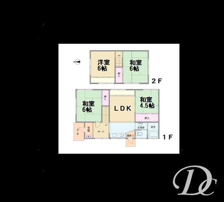 Floor plan. 12.5 million yen, 4LDK, Land area 98.12 sq m , Building area 71.2 sq m