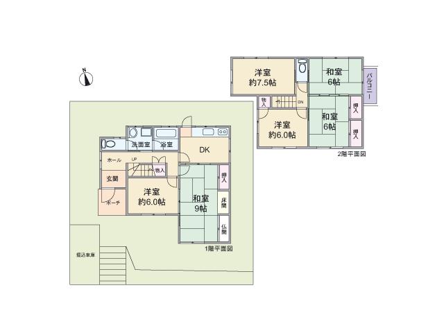 Floor plan. 16.8 million yen, 6DK, Land area 166.89 sq m , Building area 110.89 sq m floor plan