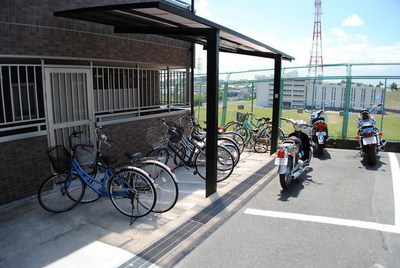 Parking lot. Parking and bicycle parking