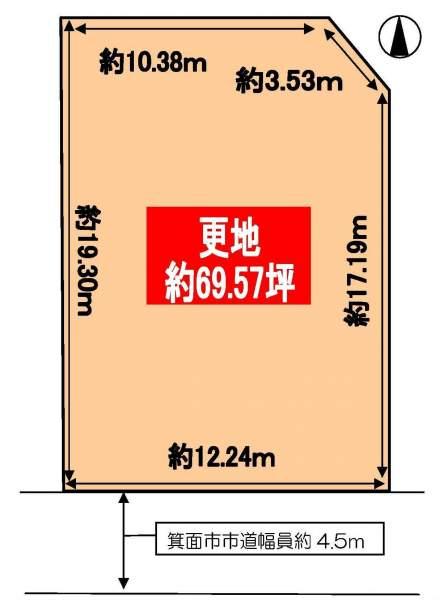 Compartment figure. Land price 49,800,000 yen, Land area 230.59 sq m