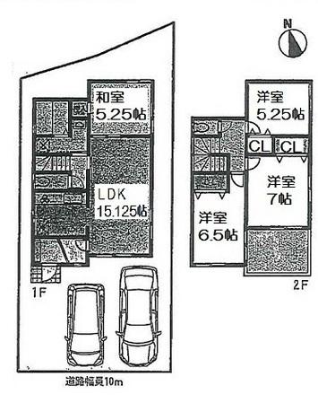 Floor plan. 34,300,000 yen, 4LDK, Land area 109.03 sq m , Building area 90.92 sq m