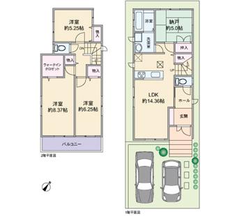 Floor plan. 35,800,000 yen, 4LDK, Land area 103.66 sq m , Building area 96.07 sq m