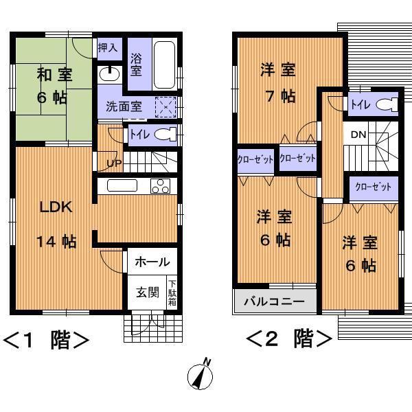 Floor plan. 32,800,000 yen, 4LDK, Land area 117.72 sq m , Building area 91.53 sq m