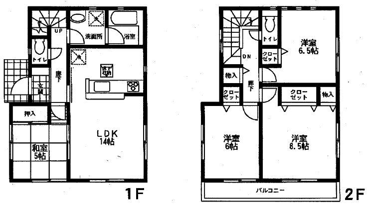 Floor plan. 30.5 million yen, 4LDK, Land area 106.1 sq m , Building area 93.15 sq m easy-to-use floor plan Master Bedroom 8 pledge, South balcony
