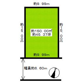 Compartment figure. Land price 10 million yen, Land area 150 sq m