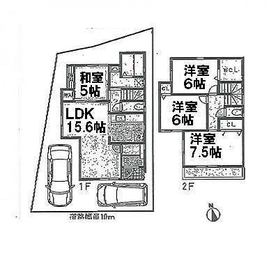Floor plan. 34,800,000 yen, 4LDK, Land area 103.09 sq m , Building area 93.35 sq m