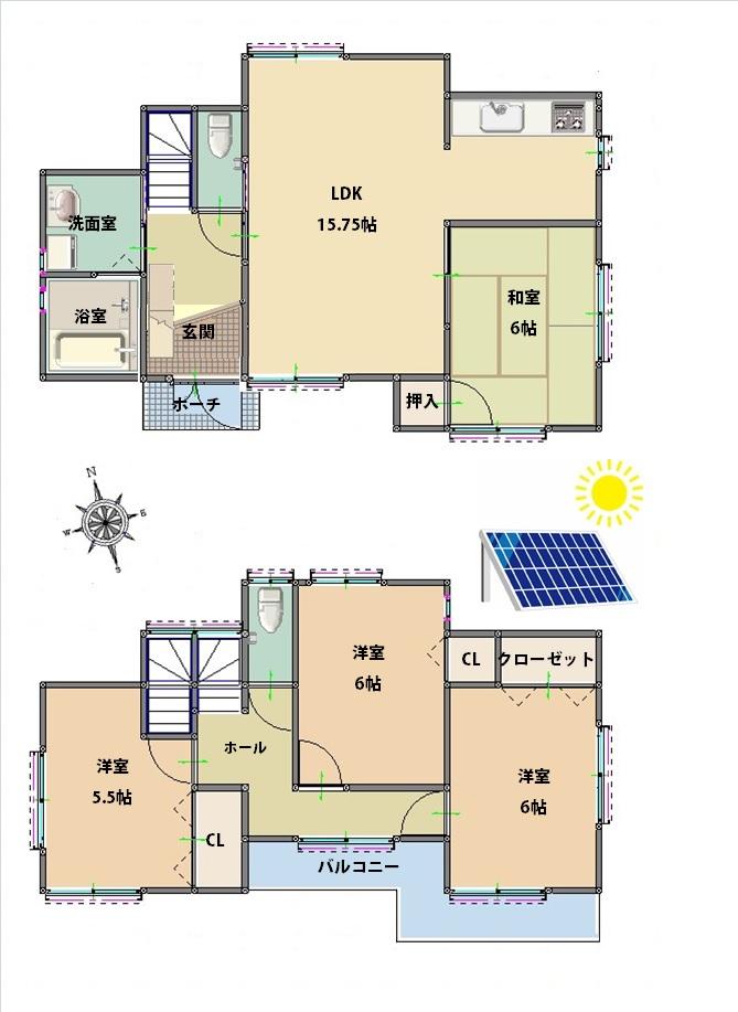 Floor plan. (No. 4 locations), Price 33 million yen, 4LDK, Land area 117.05 sq m , Building area 93.55 sq m