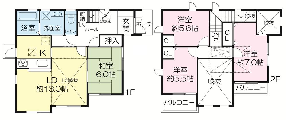 Floor plan. 39,800,000 yen, 4LDK, Land area 167.09 sq m , Because of building area 101.12 sq m south terraced, Day good