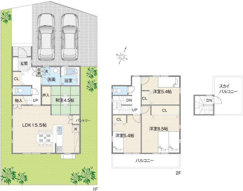 Building plan example (floor plan). Building plan example (No. 4 place) 4LDK, Land price 10,310,000 yen, Land area 159.52 sq m , Building price 17,090,000 yen, Building area 100 sq m
