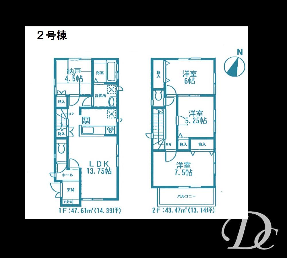 Floor plan. 33,800,000 yen, 4LDK, Land area 100.24 sq m , Building area 91.08 sq m