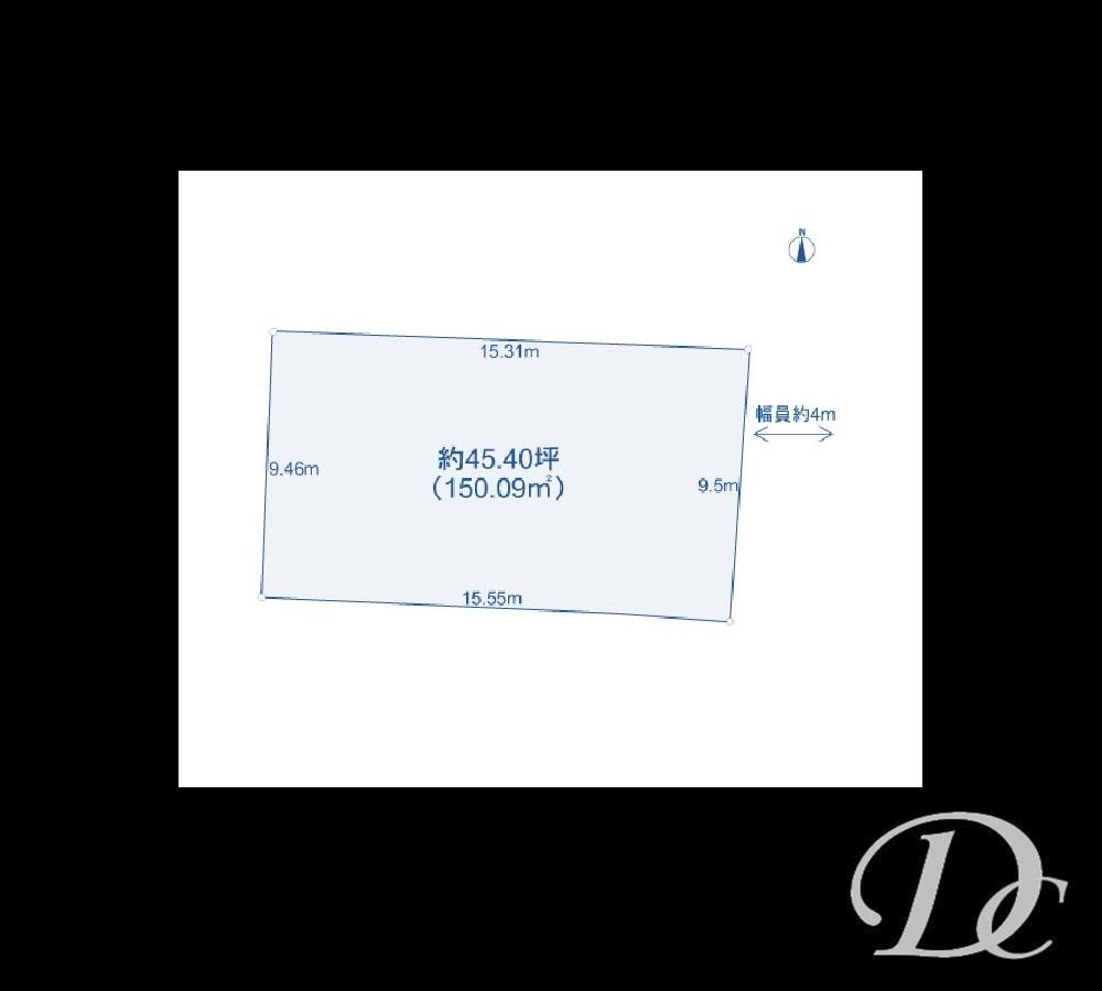 Compartment figure. Land price 30,800,000 yen, Land area 150.09 sq m